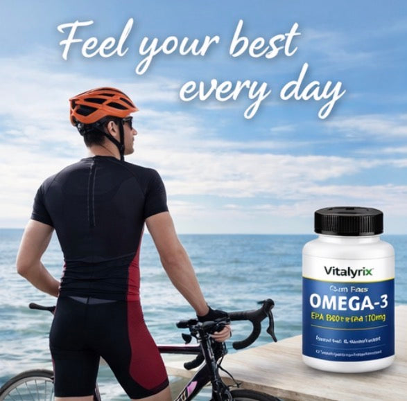 Vitalyrix™ Omega-3 Heart & Brain Support (EPA 180mg + DHA 120mg)